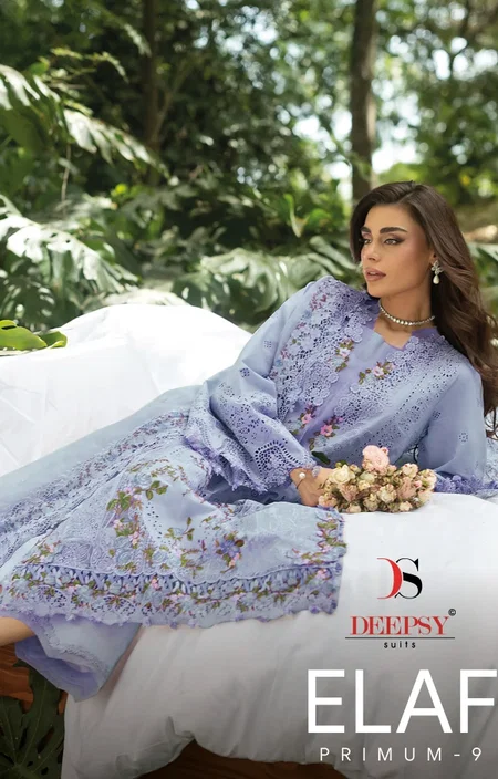 Elaf Premium Vol 9 Deepsy Cotton Plazzo Pakistani Salwar Suits 
